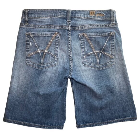 KUT FROM THE KLOTH Mid-Rise Stretch Bermuda Jean Shorts - Size 4 - Picture 2 of 6